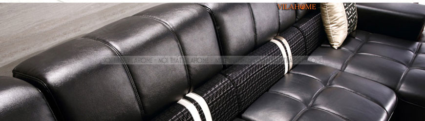 Sofa da màu đen 3.2m x 1.8m