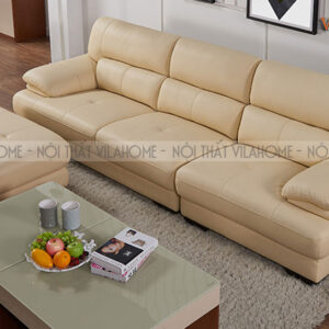 Sofa văng da Hàn Quốc Màu Kem 2.8m