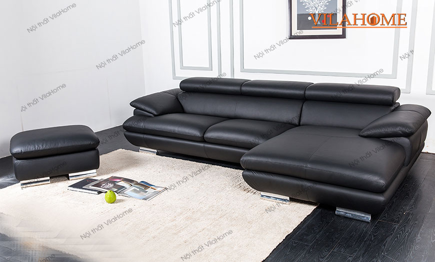 Sofa Phòng Khách màu đen hiện đại 2.6m x 1.6m