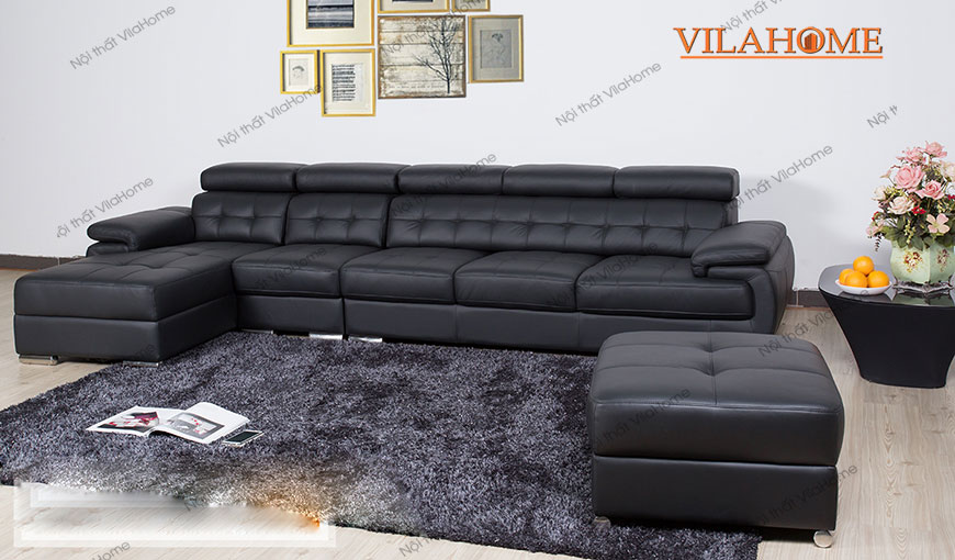 Sofa phòng khách màu đen hiện đại