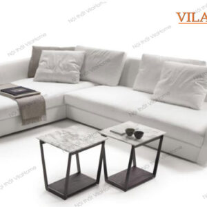 Sofa vải cao cấp màu trắng