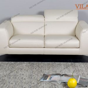 Ghế sofa đôi màu trắng tựa lưng gật gù 1m5