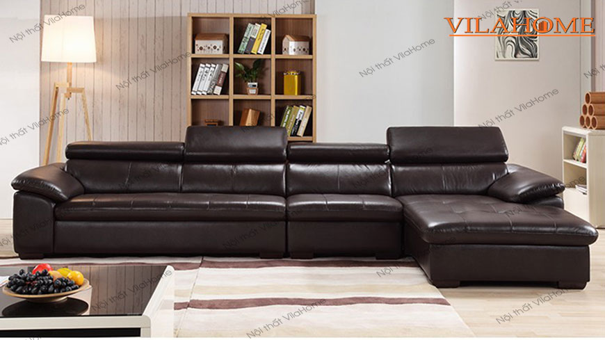 Ghế sofa da màu đen da Malaysia - 239