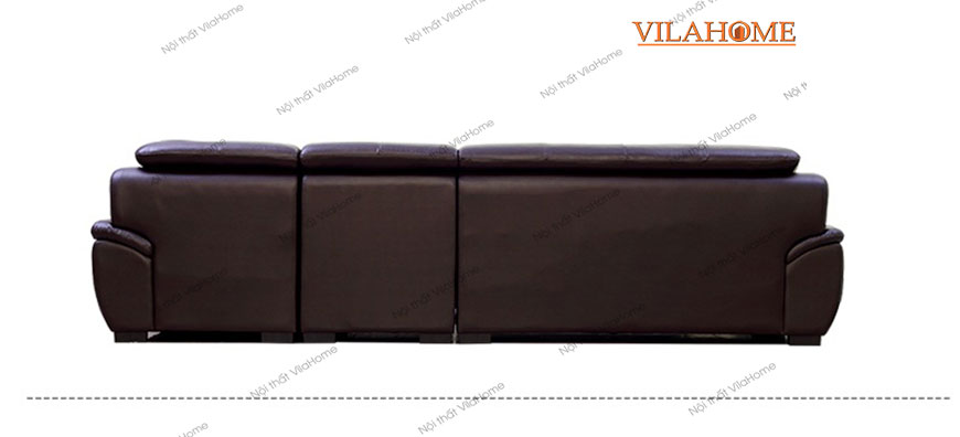sofa da màu đen hiện đại - 218