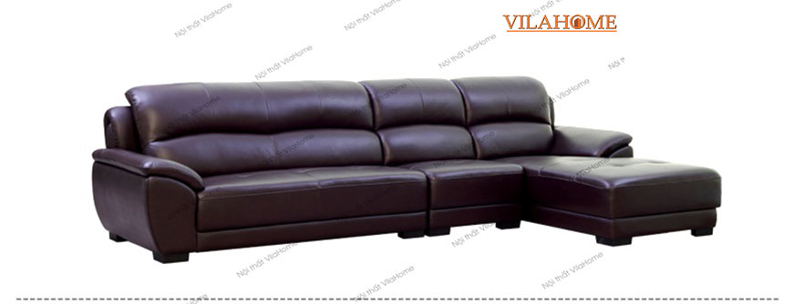 sofa da hiện đại màu đen - 218