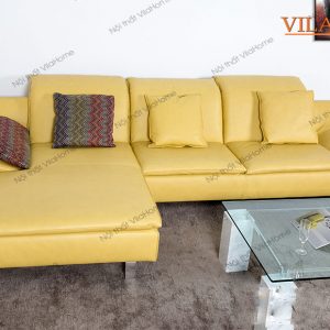 Sofa góc da đẹp nội thất VilaHome mẫu 915