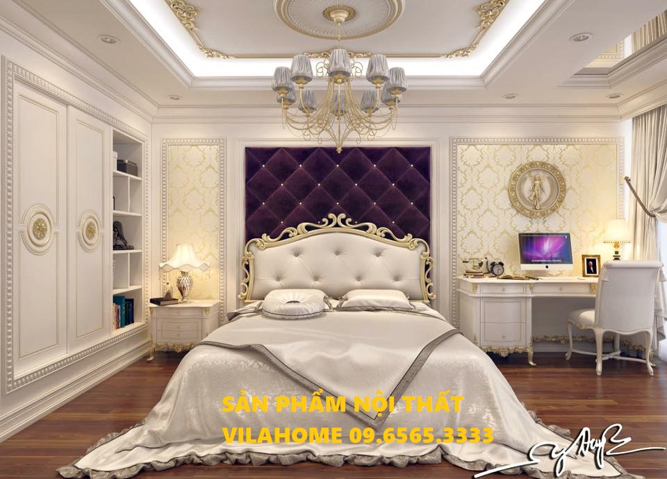 Phòng ngủ tân cổ điển mang phong cách hoàng gia