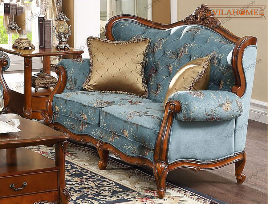 Sofa gỗ tự nhiên tân cổ điển