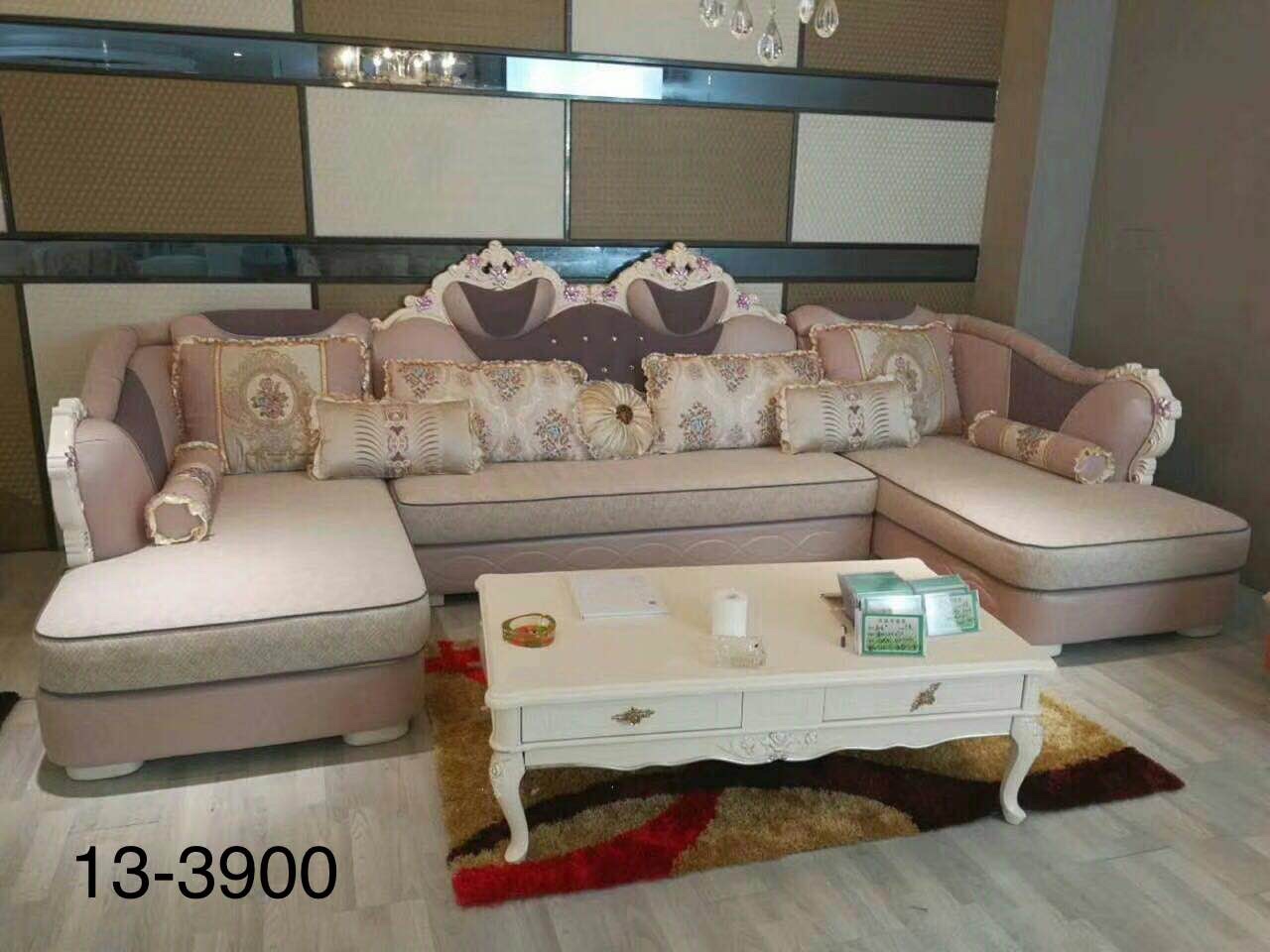 Sofa tân cổ điển góc chữ u loại kích thước lớn cho phòng khách rộng