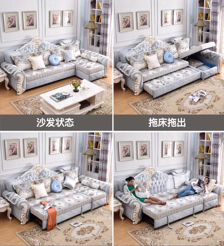 Sofa góc tân cổ điển kéo ra thành giường vừa đa năng vừa thông minh tiện dụng bán tại Hạ Long Quảng Ninh