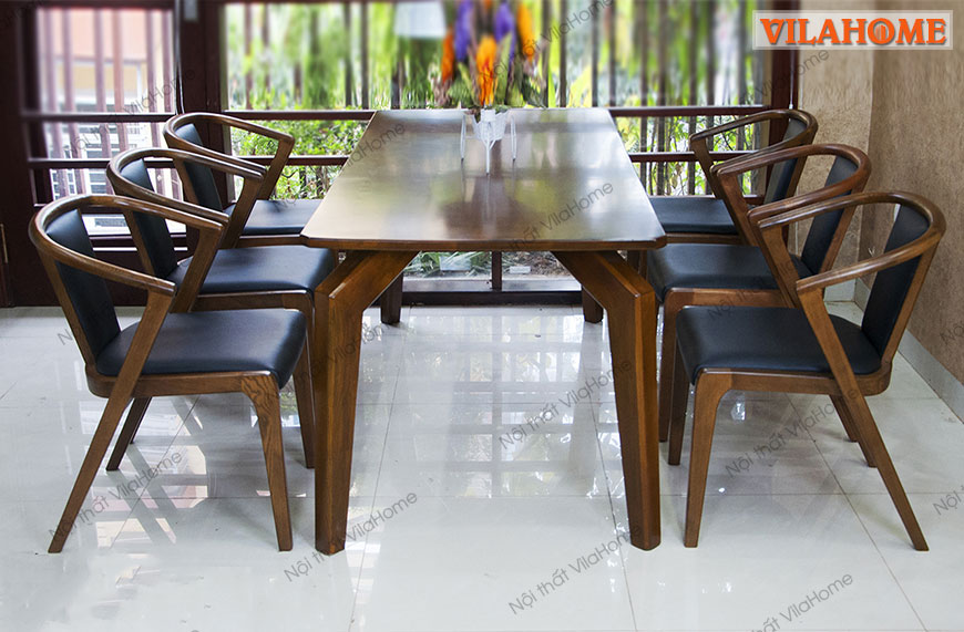 bàn ghế gỗ nhà hàng đẹp 