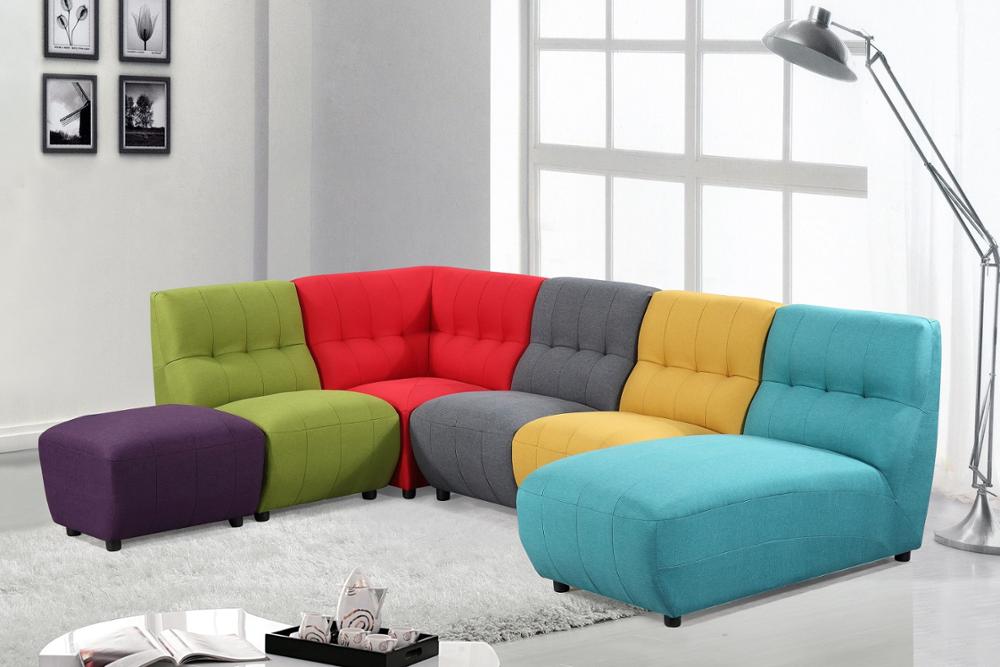 phối màu đối lập cho sofa