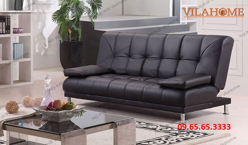Ghế sofa thành giường hiện đại bọc da phù hợp với thời tiết Việt Nam