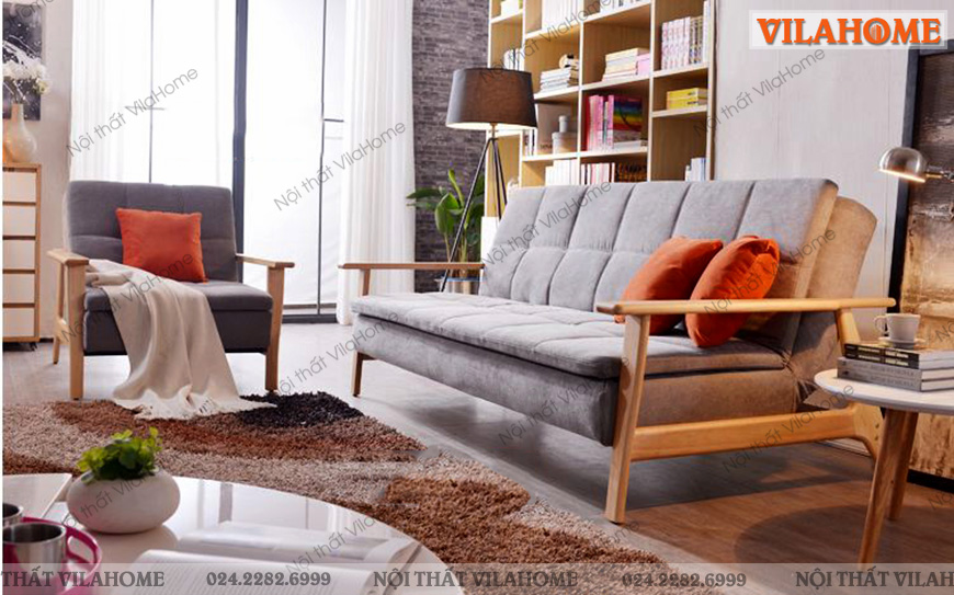 sofa giường gỗ hà nội