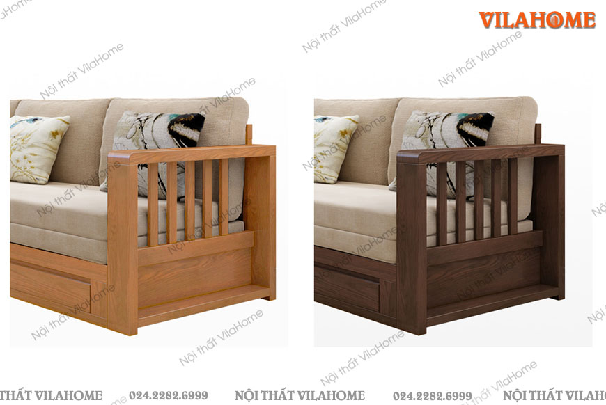 2 loại màu gỗ sofa giường cho khách hàng chọn lựa . Top địa chỉ bán giường gỗ gấp thành ghế giá rẻ
