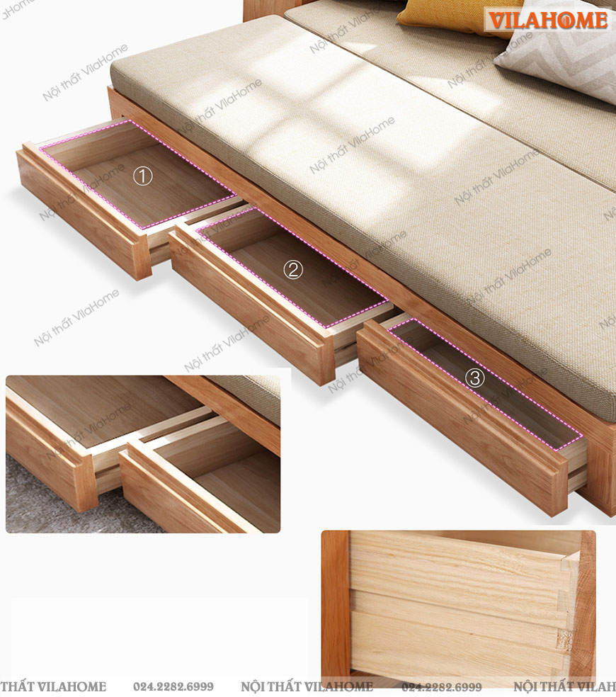 Học để đồ sofa giường gỗ đa năng