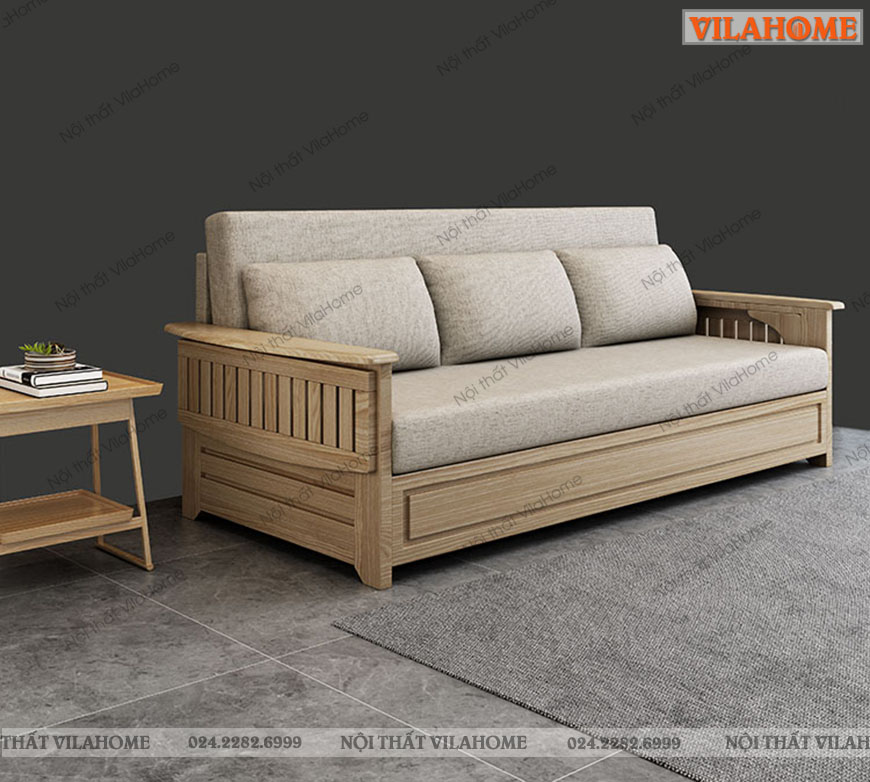 sofa giường ngủ gỗ