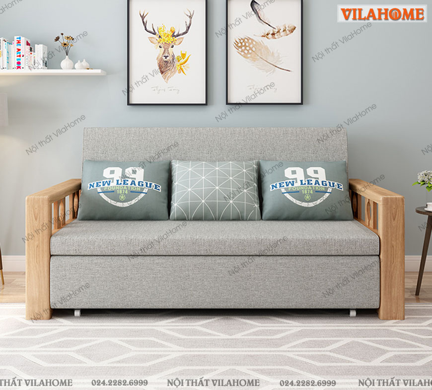 Sofa Giường Gỗ gấp thành ghế - S905 tại nội thất Vilahome Hà Nội