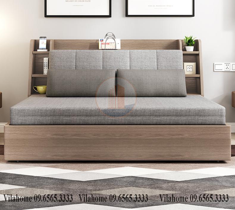 Sofa giường khung gỗ sồi tự nhiên