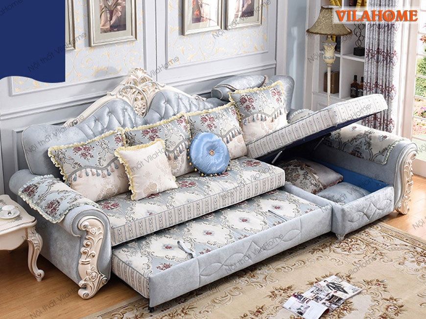 Ghế sofa giường tại Gò Vấp phong cách tân cổ điển 