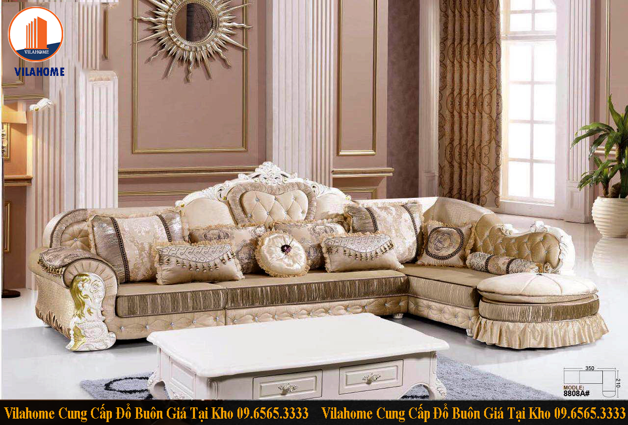 Sofa màu be phong cách tân cổ điển khiến căn phòng bạn trở nên cực kì sang trọng