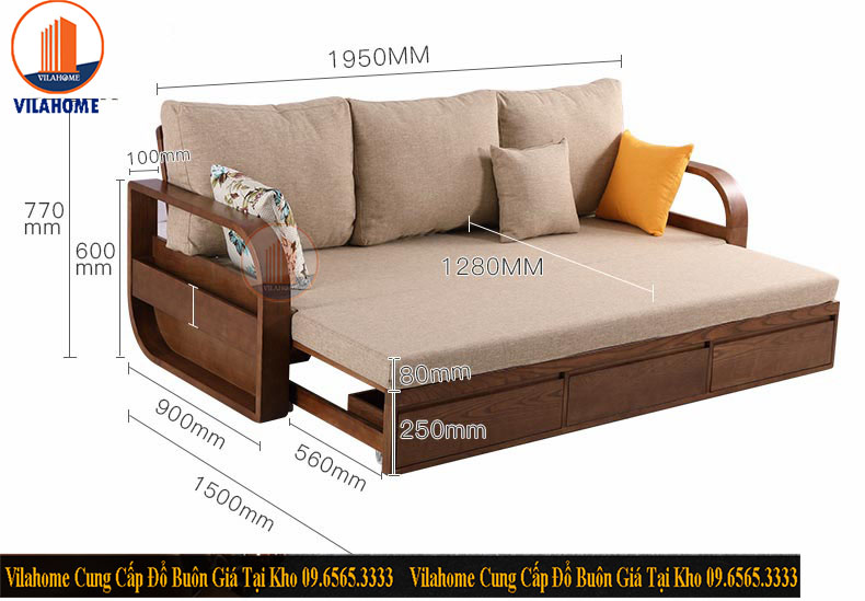 Sofa giường đa năng của nội thất Vilahome