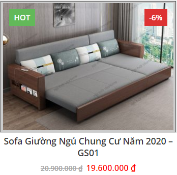 sofa giường ngủ chung cư gs01