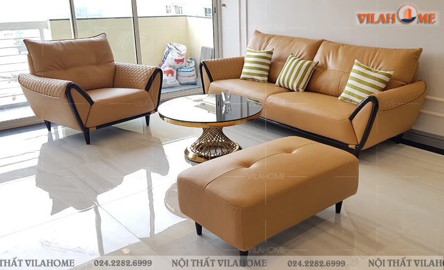 ghế Sofa màu nâu vàng