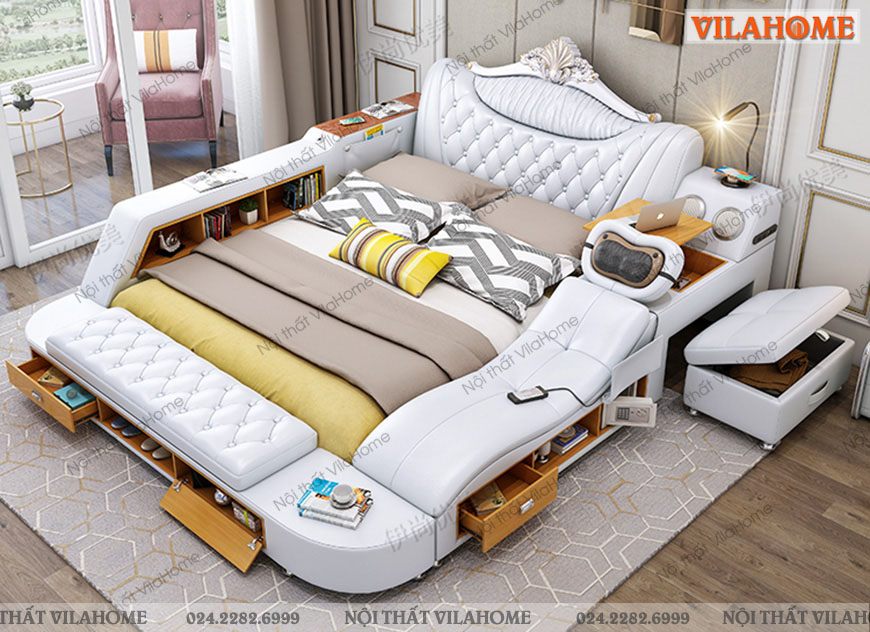 Mua giường ngủ có ghế massage giá rẻ tại Vilahome
