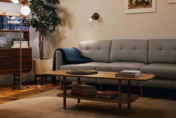 Các mẫu sô pha đẹp - sofa nỉ màu xám sang trọng dành cho phòng khách nhà bạn