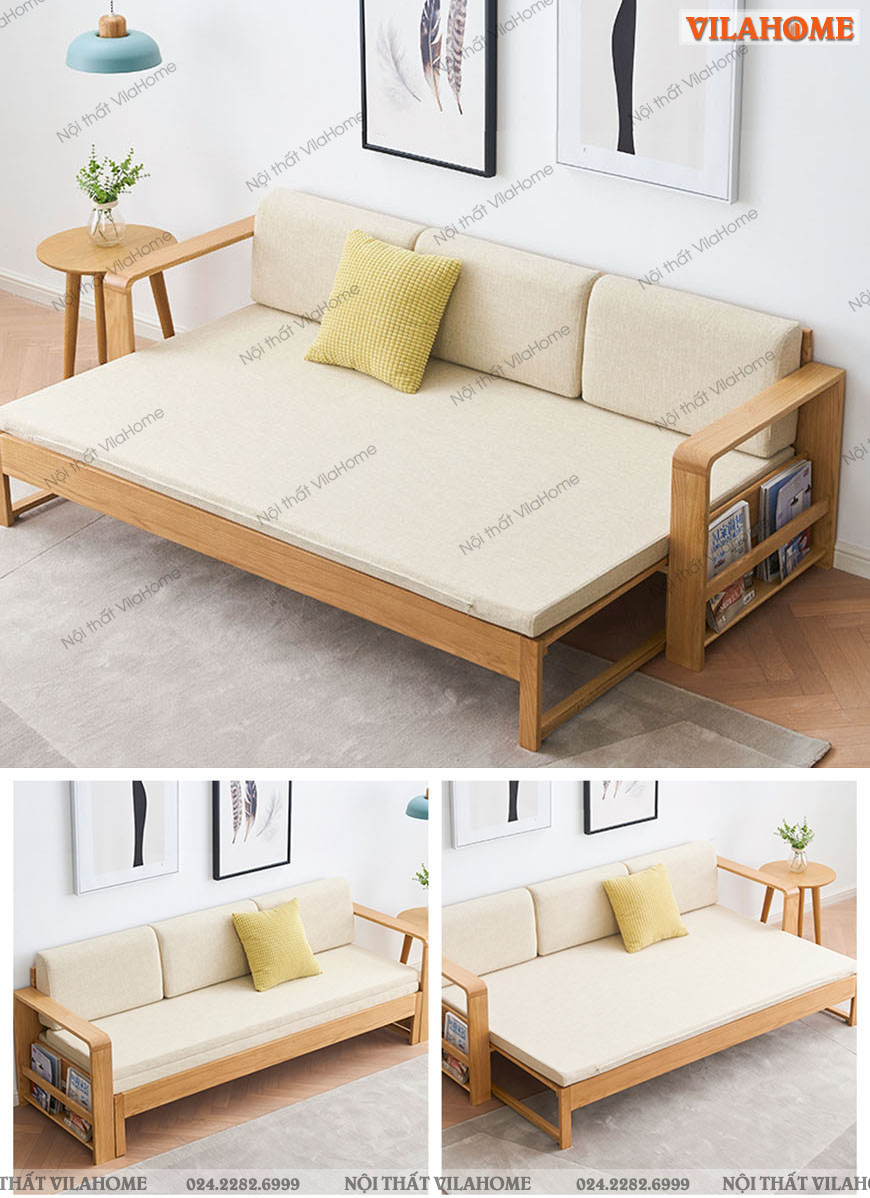 Sofa giường đơn khung gỗ - G908 