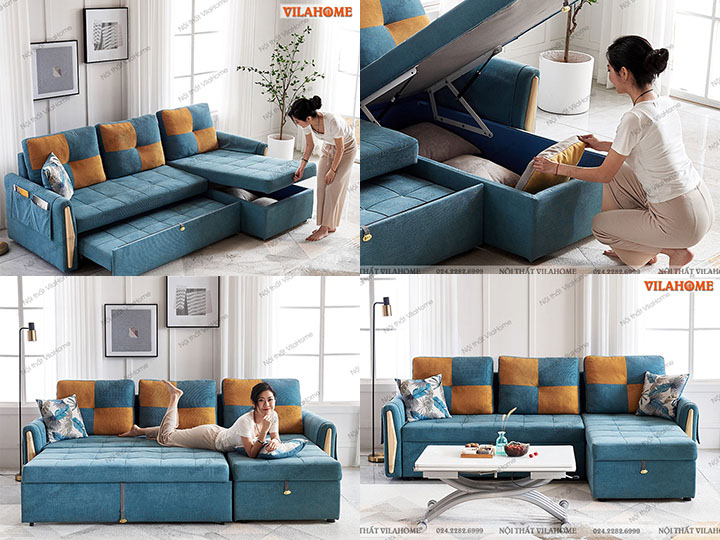 Ghê giường sofa đa năng, giá rẻ, đẹp tại VilaHome Hà Nội