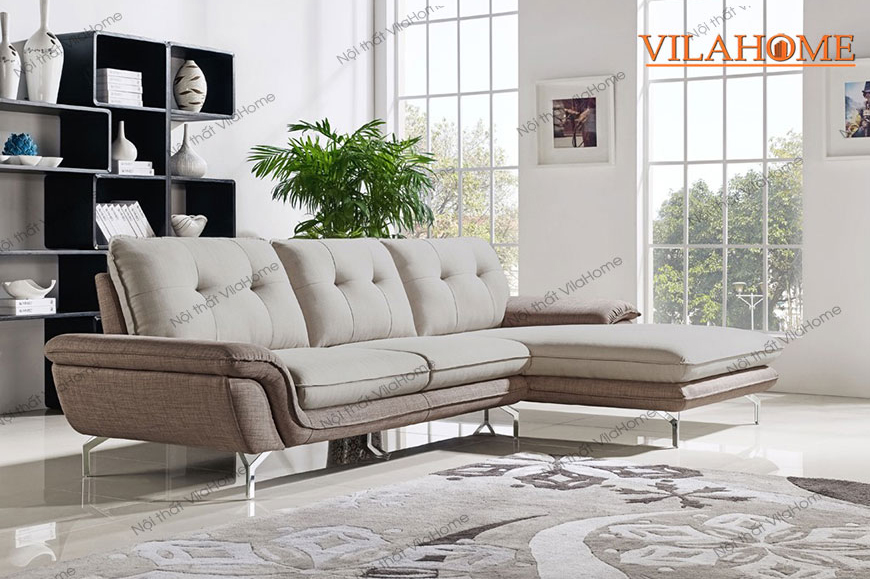 Với mẫu ghế sofa phòng khách nhỏ đẹp của Vilahome, bạn đang sở hữu một sản phẩm có thiết kế sang trọng và chất lượng tuyệt vời. Màu sắc và chất liệu được lựa chọn cẩn thận, sản phẩm này sẽ mang đến cho không gian phòng khách của bạn cảm giác mới lạ và ấn tượng. Bạn và gia đình sẽ có những giờ phút nghỉ ngơi thật thoải mái sau khi sử dụng sản phẩm này.