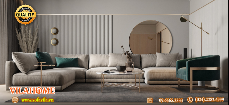 Bàn ghế sofa gỗ chữ l Vilahome - chất lượng cùng với kiểu dáng chưa bao giờ khiến các khách hàng của chúng tôi thất vọng