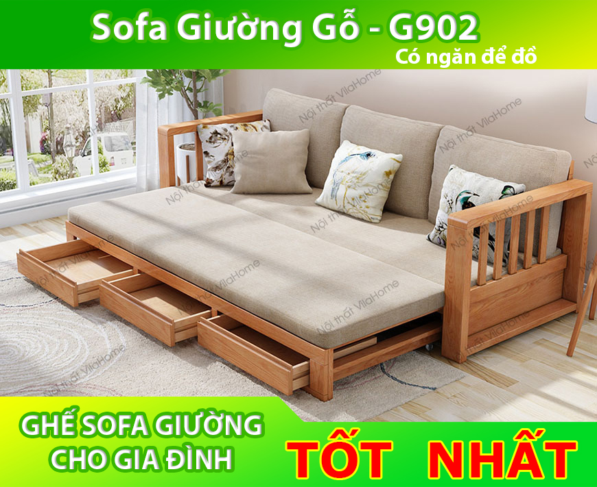 ghế sofa giường gỗ g902