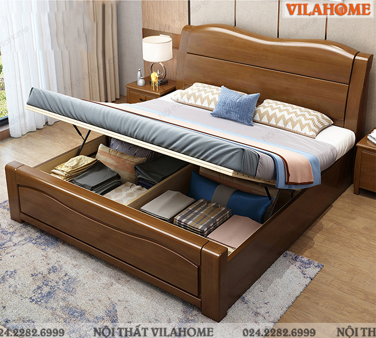 giường 2m2 bằng gỗ