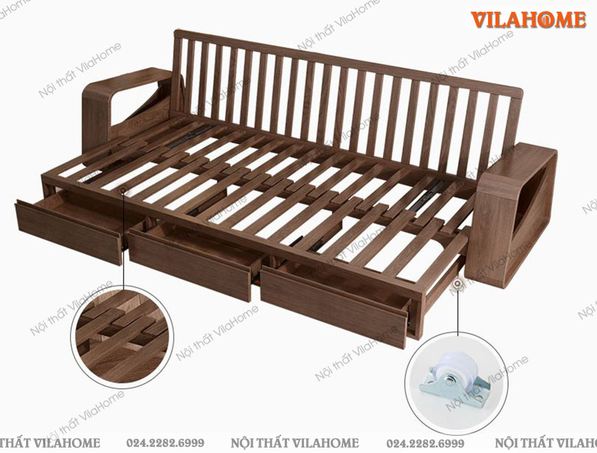Ghế sofa giường cho trẻ em khung gỗ chắc chắn