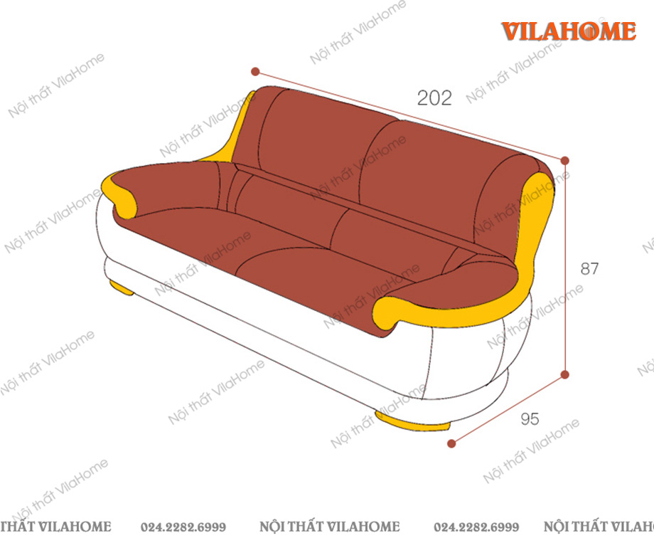 kích thước sofa tiêu chuẩn