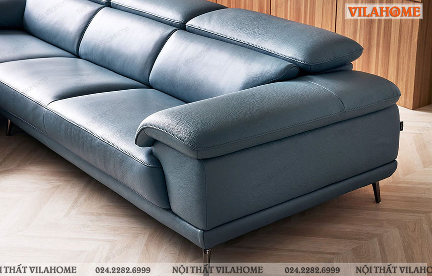 Sofa góc màu xanh đẹp cho chung cư hiện đại