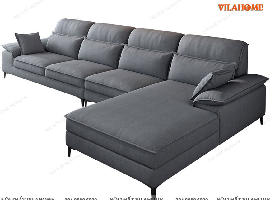 Sofa nỉ góc trái hiện đại dài 3m5 xanh ghi