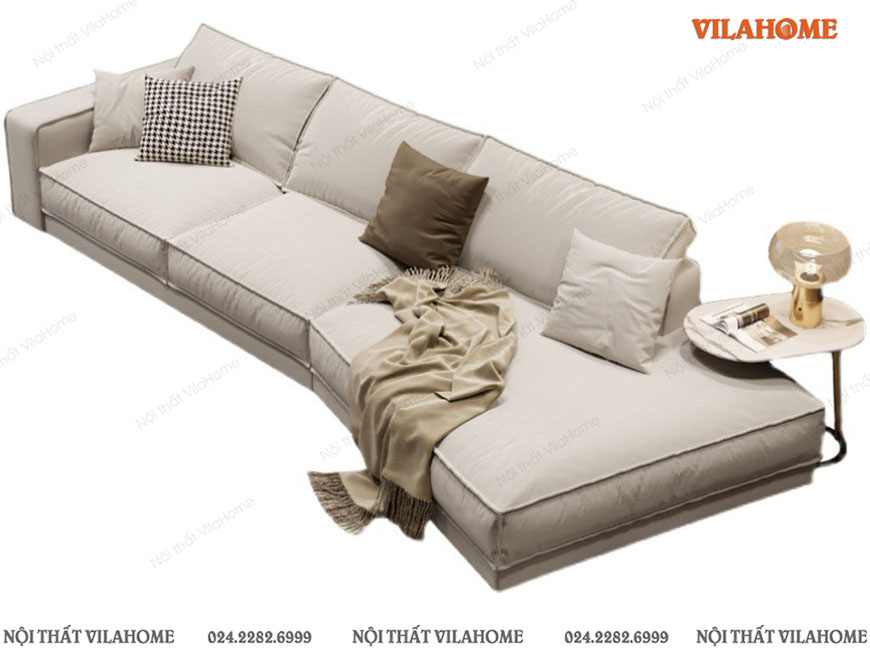 Mẫu sofa văng hiện đại đẹp màu trắng