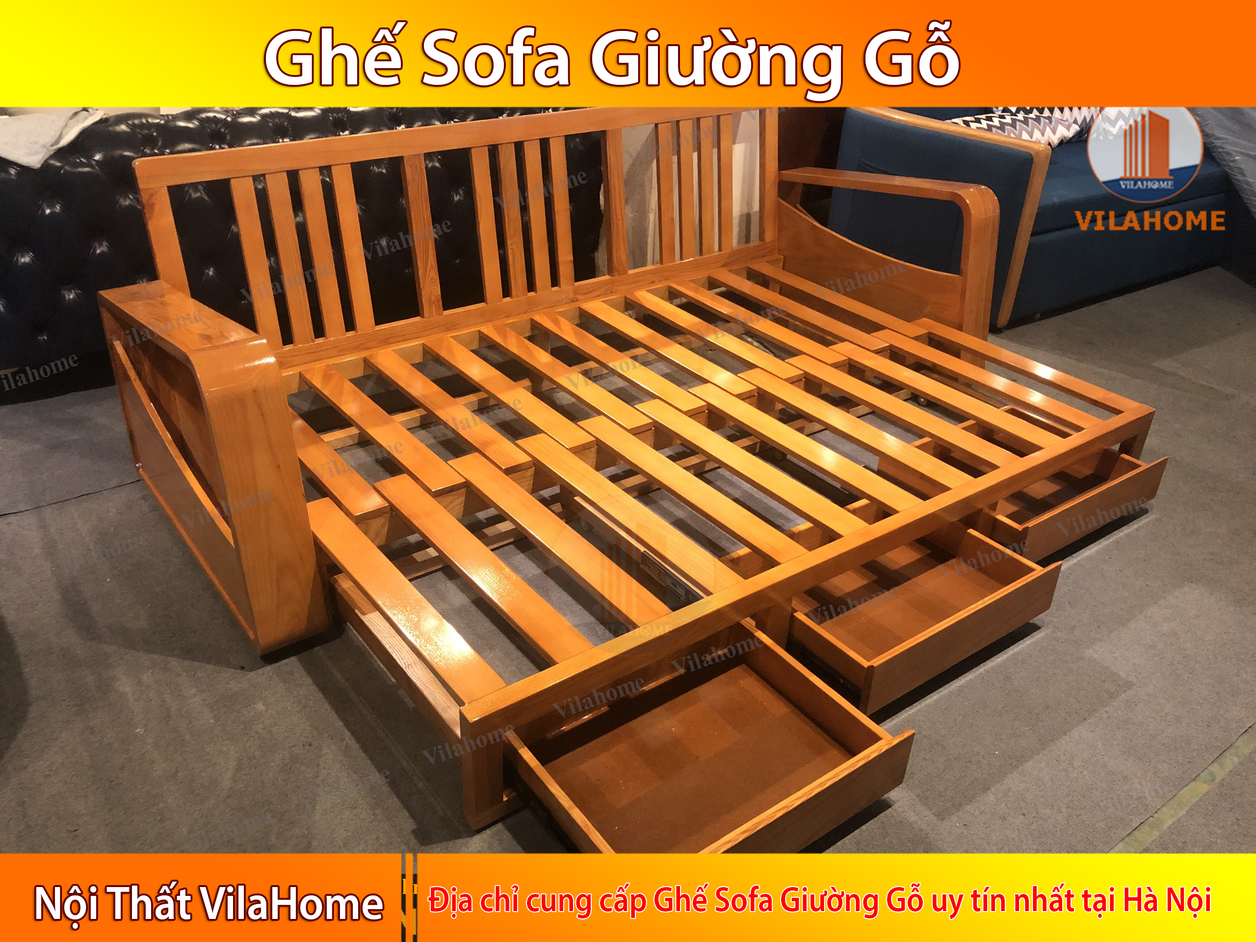 Ghế sofa giường bằng gỗ- Giải đáp thắc mắc khi mua nội thất Phần 1