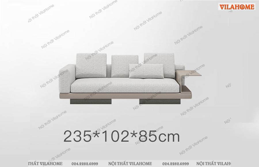 Mẫu sofa vải văng có kệ để đồ 2m3