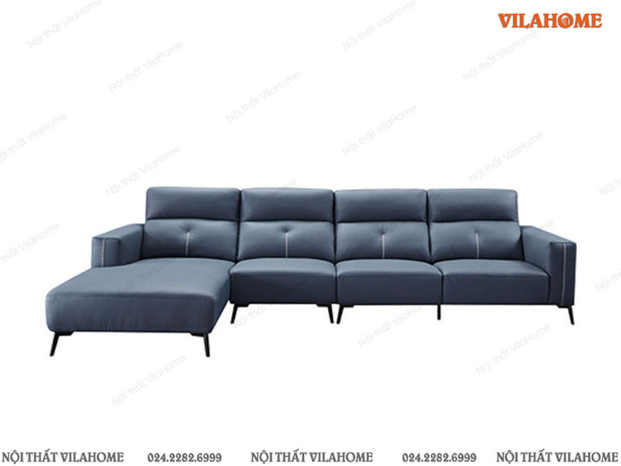 Mẫu sofa chữ L màu xanh nước biển
