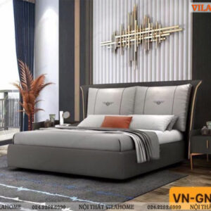 Giường ngủ nhập khẩu da đẹp hiện đại vn-gn33