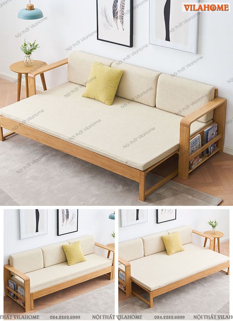 Sofa xếp thành giường ngủ 