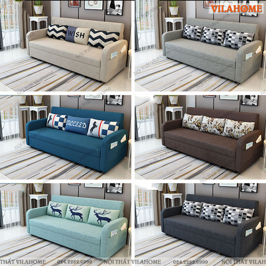 Sofa kiêm giường ngủ đa dạng màu sắc