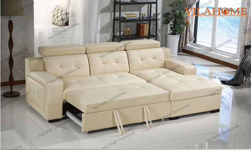 Ghế sofa giường màu kem