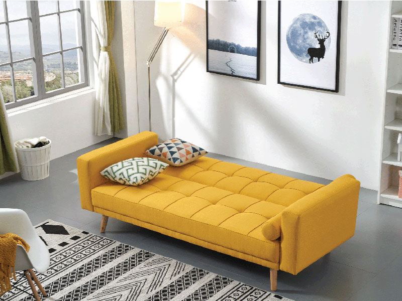 Tổng hợp [TOP 10+] Mẫu sofa giường màu vàng cực kì nổi bật không gian