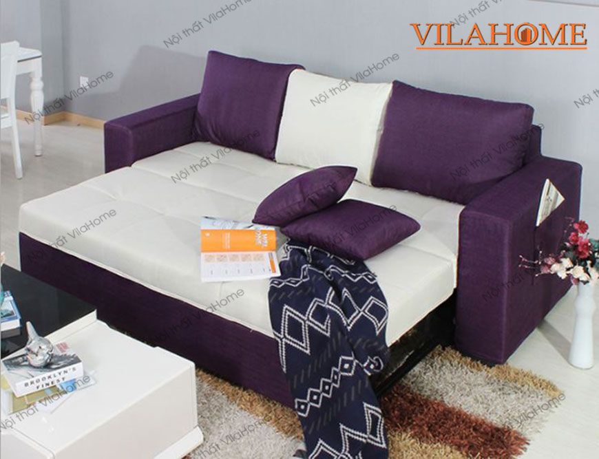 Ghế giường sofa màu tím